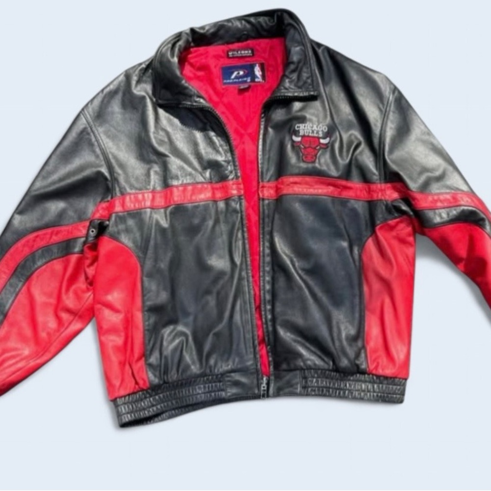 Youth Black and Red Chicago Bulls Jacket
